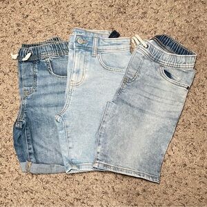 Boys Cat &‎ Jack Adjustable Waist Denim Shorts Bundle Sz (M) 8/10
